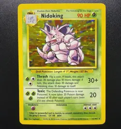 Pokemon TCG Nidoking Base Set Unlimited Holo 11/102 WOTC 1999 LP-NM - Image 2
