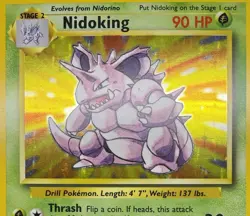 Pokemon TCG Nidoking Base Set Unlimited Holo 11/102 WOTC 1999 LP-NM - Image 3