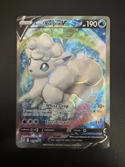 POKEMON TCG ALOLAN VULPIX V 173/195 SWSH SILVER TEMPEST FULL ART! - Image 1