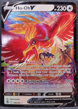 Ho-Oh V 140/195 Silver Tempest Pokemon Pokemon Card English Near Mint - Image 1