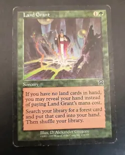 Land Grant Mercadian Masques MTG Regular Heavily Played - Image 1