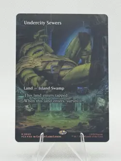 Undercity Sewers Borderless Foil | MTG TMNT Univ Beyond | Island Swamp Land | NM - Image 1