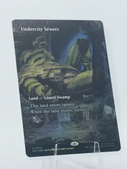 Undercity Sewers Borderless Foil | MTG TMNT Univ Beyond | Island Swamp Land | NM - Image 2