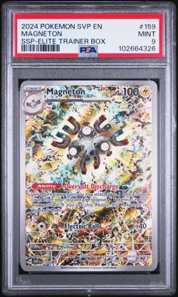 2024 POKEMON SVP EN-SV BLACK STAR PROMO #159 MAGNETON PSA 9 - Image 1