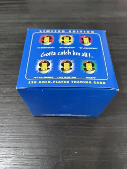Pokemon 23k Burger King Gold Plated Trading Card Set Of 6 Blue Box Version - Image 4