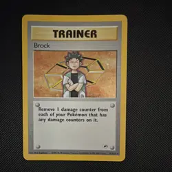 Pokemon Brock Trainer Holo Gym Heroes 15/132 TCG English - Image 1