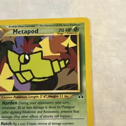 Metapod Pokemon Card 42/75 Neo Discovery Pokemon NM WOTC VTG - Image 3