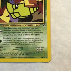 Metapod Pokemon Card 42/75 Neo Discovery Pokemon NM WOTC VTG - Image 4