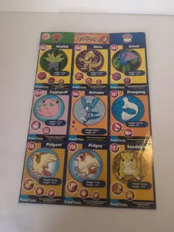 1997 BURGER KING POKEMON UNCUT SHEET CARDS Sheet #19 - Image 1