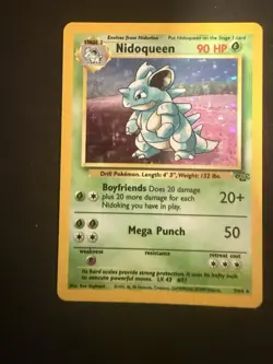 Pokemon TCG Nidoqueen Jungle 7/64 Holo Unlimited Holo Rare - Image 1