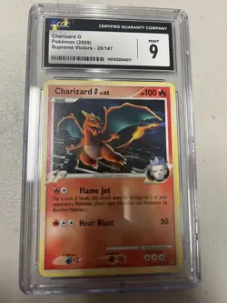 Pokemon Charizard G LV.65 20/147 Supreme Victors Rare CGC Mint 9 - Image 1
