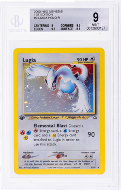 2000 Pokemon Neo Genesis Lugia 1st Edition Holo #9 BGS 9 - Image 1