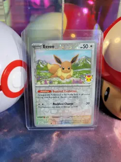 Eevee 074/131 Pokemon TCG Pokemon Day 2025 Reverse Cosmos Holo NM - Image 1