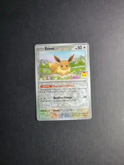Eevee 074/131 Pokemon TCG Pokemon Day 2025 Reverse Cosmos Holo NM - Image 2