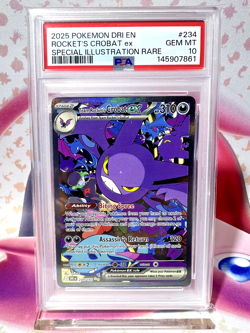 PSA 10 GEM MINT Crobat EX 234/182 Destined Rivals SIR Holo Pokemon Card - Image 1