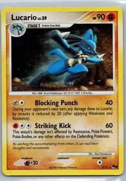 Pokemon TCG Lucario 2/17 POP Series 8 Holo LP - Image 1