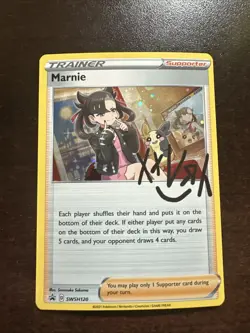Marnie SWSH120 Cosmos Holo NM Pokemon TCG Sword & Shield Black Star Promo - Image 1