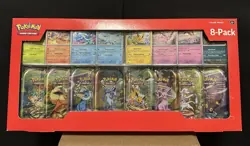Pokemon TCG Prismatic Evolutions 8 mini tin bundle (Costco exclusive) - Image 1