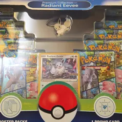 Pokemon Radiant Eevee Premium Collection Box 8 Booster Packs Promo Card English - Image 5