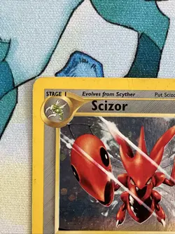 Pokemon TCG Neo Discovery Scizor English Holo Card 10/75 Rare - Image 2