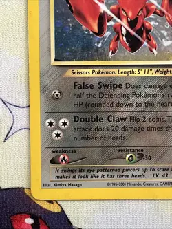 Pokemon TCG Neo Discovery Scizor English Holo Card 10/75 Rare - Image 5