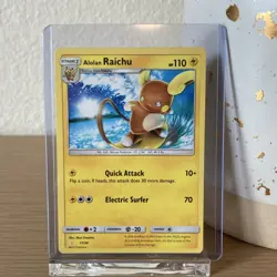 Pokemon Alolan Raichu Sun & Moon Trainer Kit 17/30 Uncommon Stage 1 110 HP Card… - Image 1