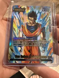 Dragon Ball Card Fusion World Son Gohan Adolescence FB04-026 L* Alternate Art NM - Image 1