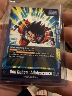 Dragon Ball Card Fusion World Son Gohan Adolescence FB04-026 L* Alternate Art NM - Image 2
