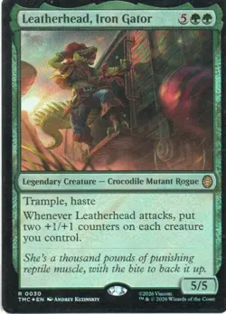 MTG: TMNT Commander: Surge Foil Leatherhead, Iron Gator: LP Condition - Image 1