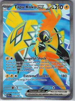 Tapu Koko ex 222/182 SV04: Paradox Rift - Pokemon Card - NM - Image 1