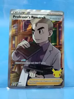 Professor's Research 024/025 Celebrations Full Art Trainer Pokemon TCG 2021 - Image 1
