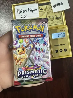 VERY HEAVY! GOD PACKUUU 22.23g Prismatic Evolutions Pokemon TCG Booster (SEALED) - Image 2