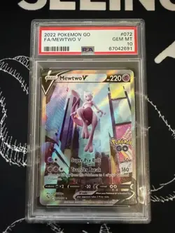 PSA 10 Mewtwo V 072/078 Pokemon GO Alternate Art Holo Rare English POKEMON TCG - Image 1