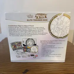 Pokemon TCG Sword Shield Brilliant Stars ETB Elite Trainer Box New Sealed 820650850127 - Image 3
