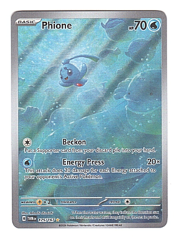 Phione 175/167, Twilight Masquerade, Full Art Holo IR, Pokemon TCG, Gold Star NM - Image 1