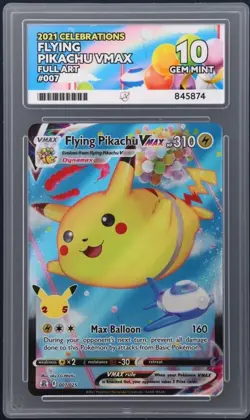 Pokemon Celebrations Flying Pikachu VMAX 007/025 Ace 10 Perfect Subgrades - Image 1
