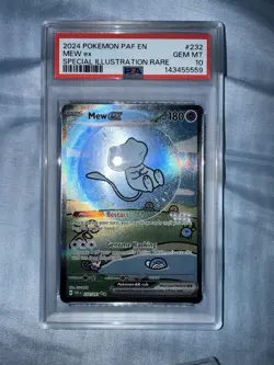 Pokemon Mew ex 232/091 SV: Paldean Fates Special Illustration Rare Holo PSA 10 - Image 4
