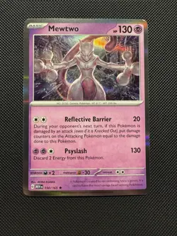 Pokemon TCG Mewtwo 150/165 Sv: Scarlet & Violet 151 Holofoil Near Mint - Image 1