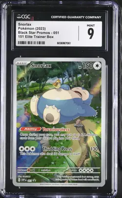 Snorlax 2023 Pokemon Black Star Promo CGC 9 #051 - Image 1