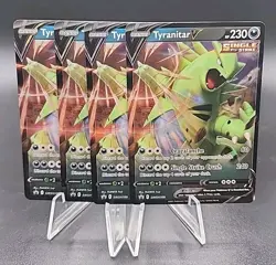 4x Tyranitar V Black Star Promo - SWSH109 - Sword & Shield Pokemon 2021 Playset - Image 1