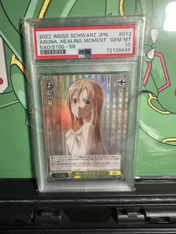 2022 WEISS SCHWARZ JAPANESE SWORD ART ONLINE #013 Healing Moment ASUNA SR PSA 10 - Image 1
