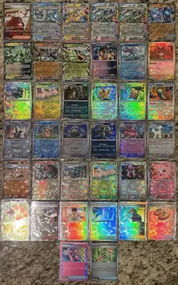 Pokemon Prismatic Evolutions Full Art, EX, MegaBall, PokeBall - Lot Of 38 Cards - Image 1