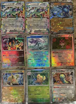 Pokemon Prismatic Evolutions Full Art, EX, MegaBall, PokeBall - Lot Of 38 Cards - Image 4