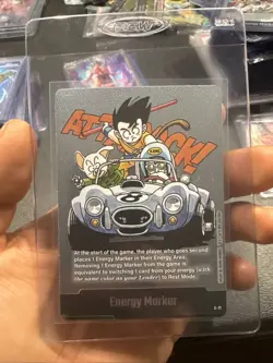 Energy Marker E-71 Silver Goku Manga Booster 02 Dragon Ball Card English - Image 1