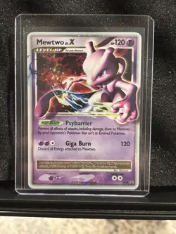 Pokemon TCG Mewtwo LV.X Black Star Promo DP28 Holo Card - Image 1
