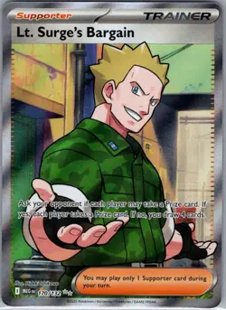 Lt. Surge's Bargain 170/132 ME01: Mega Evolution - Pokemon Card - NM - Image 1