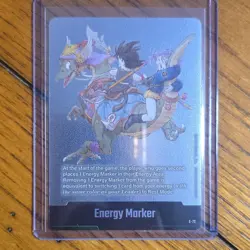 Dragon Ball Super Card Game Son Goku Energy Marker Foil E-72 NEAR MINT - Image 1