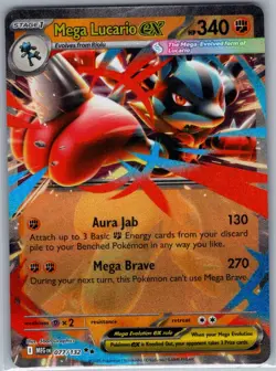 Mega Lucario ex - 077/132 ME01: Mega Evolution - Pokemon Card - NM - Image 1
