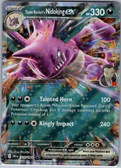 Team Rocket's Nidoking ex - 119/182 SV10: Destined Rivals - Pokemon Card - NM - Image 1