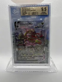 POKEMON RAYQUAZA VMAX ALTERNATE ART SECRET EVOLVING SKIES BGS GEM MINT 218 - Image 2
